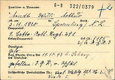 Gefallenenkarte von Willi Arndt