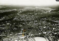 ehemalige Tuchfabrik Schnabl, Luftansicht 1930