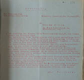 Antwortschreiben des Spremberger Bürgermeisters an Max Röhle