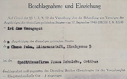 Beschlagnahme des Umzugsgutes der Familie Fuks