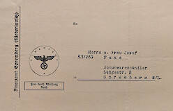 Schreiben vom Finanzamt Spremberg an die Eheleute Fuks, 1930er Jahre