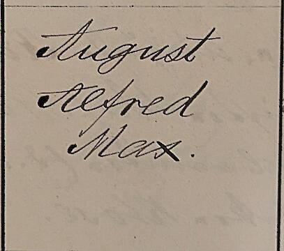 Taufeintrag für Max Götze