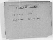 Krematoriumskartei Theresienstadt für David Kempner