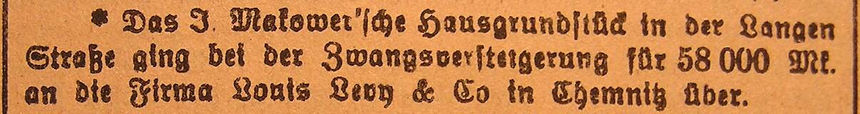 Zwangsversteigerung, 28.04.1911