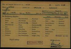 Häftlingspersonalkarte für Erich Jauera im Konzentrationslager Flossenbürg