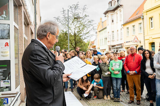 Landrat Altekrüger bei seinem Grußwort