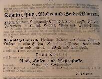 Annonce von J. Lagowitz am 21.08.1852 im Spremberger Kreisblatt