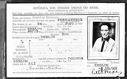 Einreisekarte für Emmeline Kirstein geb. Oppenheim in Brasilien 1939