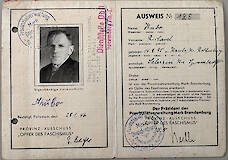 Opfer des Faschismus-Ausweis für Richard Kubo von 1946