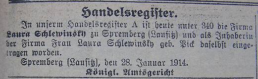 Spremberger Anzeiger vom 01.02.1914