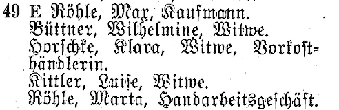 Dresdener Straße 49, Adressbuch 1932