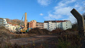 Abriss der ehemaligen Tuchfabrik, November 2024