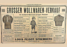 Geschäftsanzeiger Louis Peiser im Spremberger Anzeiger