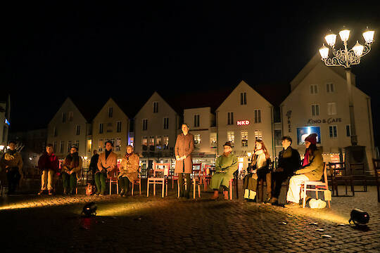 Kunstaktion mit Theater